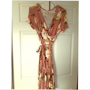Floral wrap dress